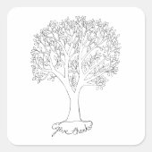 与え感謝してい木 スクエアシール (正面)