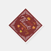 与え感謝してい毎日 |秋の葉紙ナプキン スタンダードカクテルナプキン (角)