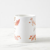 与え感謝してい水の色の紅葉感謝祭 コーヒーマグカップ (中央)