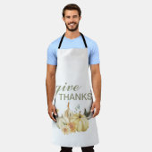 与え感謝してい水彩南瓜 エプロン (着用した状態)