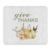 与え感謝してい水彩南瓜 カッティングボード (正面)