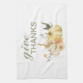 与え感謝してい水彩南瓜 キッチンタオル (縦)