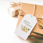 与え感謝してい水彩南瓜 ギフトタグ