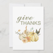 与え感謝してい水彩南瓜 シーズンカード (正面)