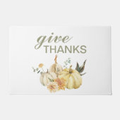 与え感謝してい水彩南瓜 ドアマット (正面)