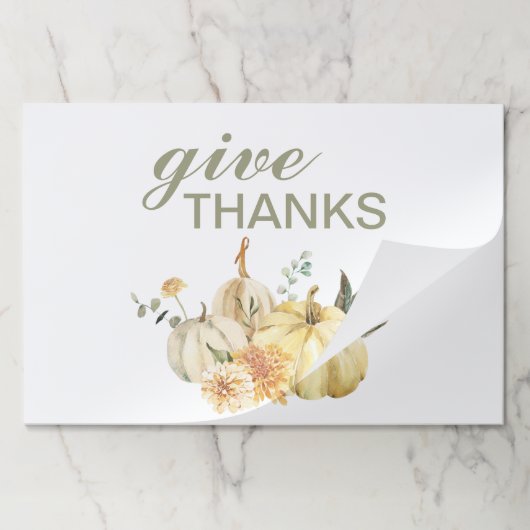 与え感謝してい水彩南瓜 ペーパーパッド (折り畳み)