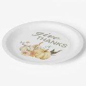 与え感謝してい水彩南瓜 ペーパープレート (アングル)