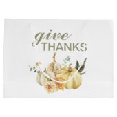 与え感謝してい水彩南瓜 ラージペーパーバッグ (裏面)