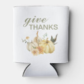 与え感謝してい水彩南瓜 缶クーラー (正面)