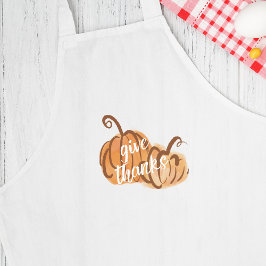 与え感謝してい水色かぼちゃ感謝祭エプロン スタンダードエプロン