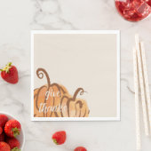 与え感謝してい水色かぼちゃ感謝祭ナプキン スタンダードランチョンナプキン (インサイチュ)