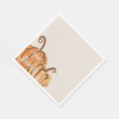 与え感謝してい水色かぼちゃ感謝祭ナプキン スタンダードランチョンナプキン (角)