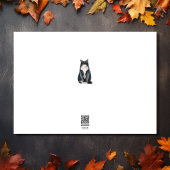 与え感謝してい猫とひまわりの木の秋 シーズンカード