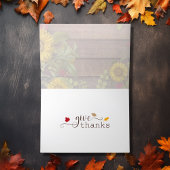 与え感謝してい猫とひまわりの木の秋 シーズンカード