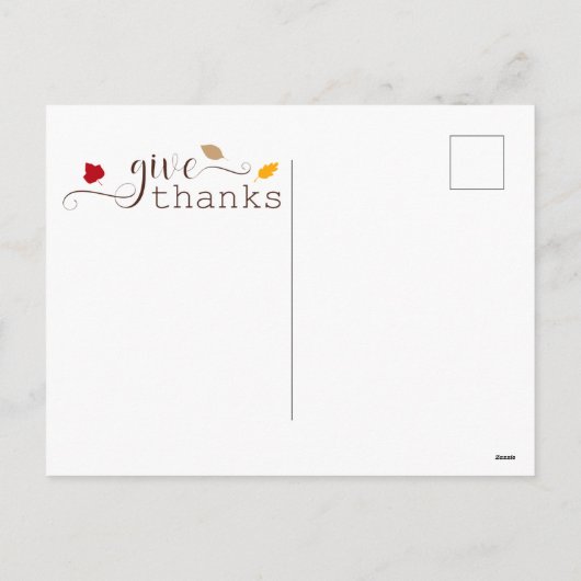 与え感謝してい猫とひまわりの木の秋 シーズンポストカード (裏面)