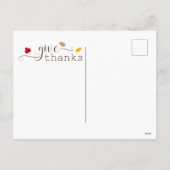 与え感謝してい猫とひまわりの秋の感謝祭 シーズンポストカード (裏面)