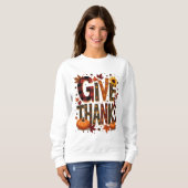 与え感謝してい礼 スウェットシャツ (正面フル)