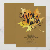 与え感謝してい礼 招待状 (正面/裏面)