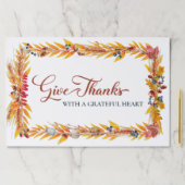 与え感謝してい秋の感謝祭の涙のランチョンマット ペーパーパッド (インサイチュ)