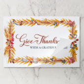 与え感謝してい秋の感謝祭の涙のランチョンマット ペーパーパッド (折り畳み)