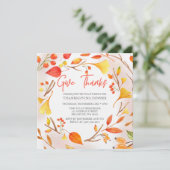 与え感謝してい秋の紅葉感謝祭 招待状 (スタンド正面)