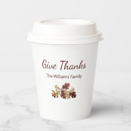 与え感謝してい秋の葉感謝祭オープンハウス 紙コップ