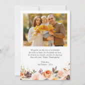 与え感謝してい秋の金ゴールドフローラ感謝記念撮影 シーズンカード (裏面)