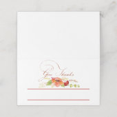 与え感謝してい秋フローラ プレイスカード (外部開封)