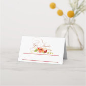 与え感謝してい秋フローラ プレイスカード (正面)