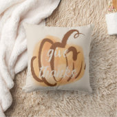 与え感謝してい秋水カラーパンプキン装飾用クッション クッション (ブランケット)