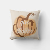 与え感謝してい秋水カラーパンプキン装飾用クッション クッション (正面)