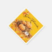 与え感謝してい秋/感謝祭 スタンダードカクテルナプキン (角)