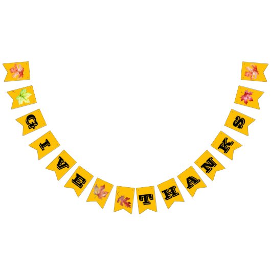 与え感謝してい秋/感謝祭 バンティングフラッグ (全)