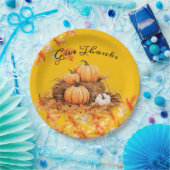 与え感謝してい秋/感謝祭 ペーパープレート (パーティー)