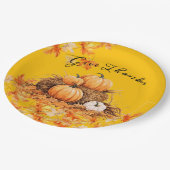 与え感謝してい秋/感謝祭 ペーパープレート (アングル)