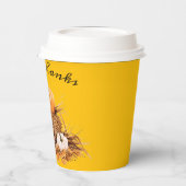 与え感謝してい秋/感謝祭 紙コップ (左)