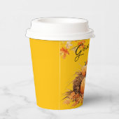 与え感謝してい秋/感謝祭 紙コップ (右)