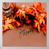 与え感謝してい紅葉と感謝祭 ポスター (正面)