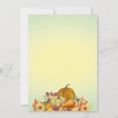 与え感謝してい紅葉リース感謝祭ディナー 招待状 (裏面)