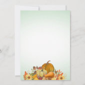 与え感謝してい紅葉リース感謝祭ディナー 招待状 (裏面)