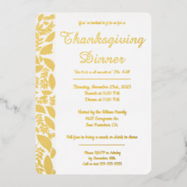 与え感謝してい紅葉箔招待状 箔招待状