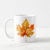 与え感謝してい紅葉 コーヒーマグカップ (左)