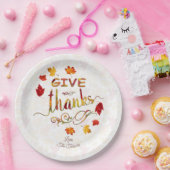 与え感謝してい紅葉 ペーパープレート (パーティー)