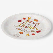 与え感謝してい紅葉 ペーパープレート (アングル)