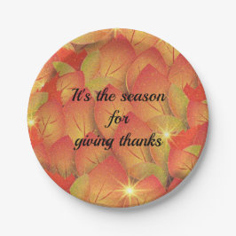 与え感謝してい紅葉 ペーパープレート