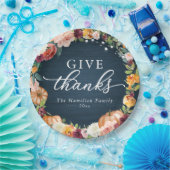 与え感謝してい素朴フローラ感謝祭ディナー ペーパープレート (パーティー)