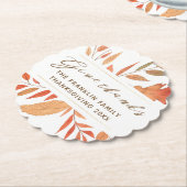 与え感謝してい素朴紅葉 ペーパーコースター (アングル)