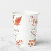 与え感謝してい素朴紅葉 紙コップ (左)