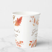 与え感謝してい素朴紅葉 紙コップ (右)