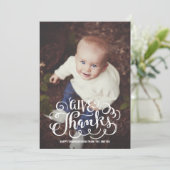 与え感謝してい素朴Letttering |感謝祭の写真 シーズンカード (スタンド正面)